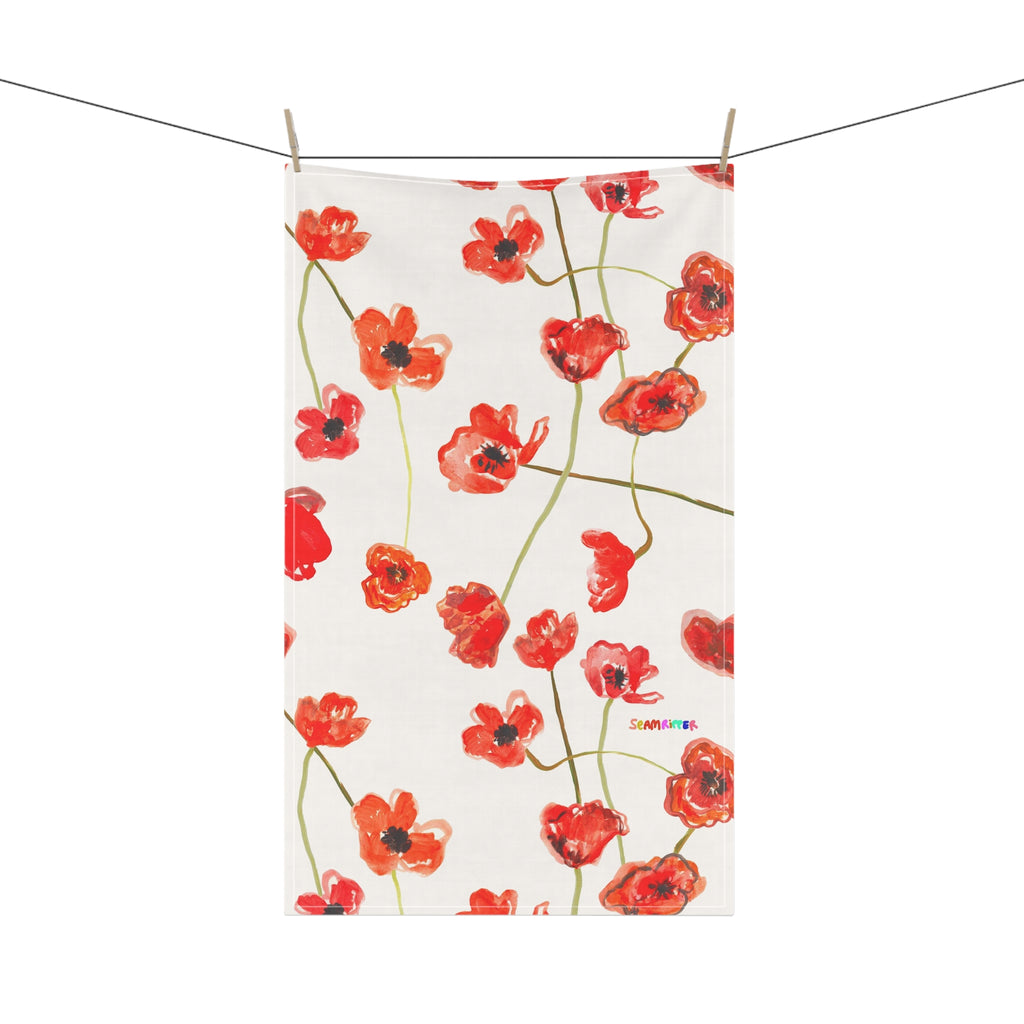 California Poppies Cotton Tea Towel