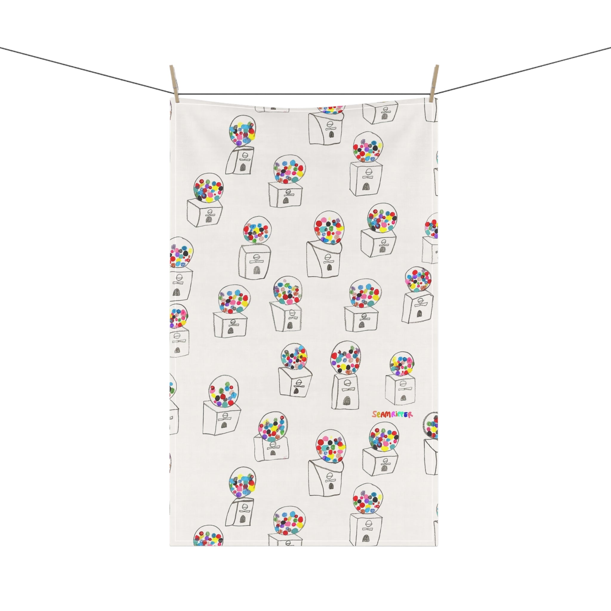 Gumball Machine Cotton Tea Towel