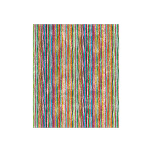 Pop Stripe Crushed Velvet Throw