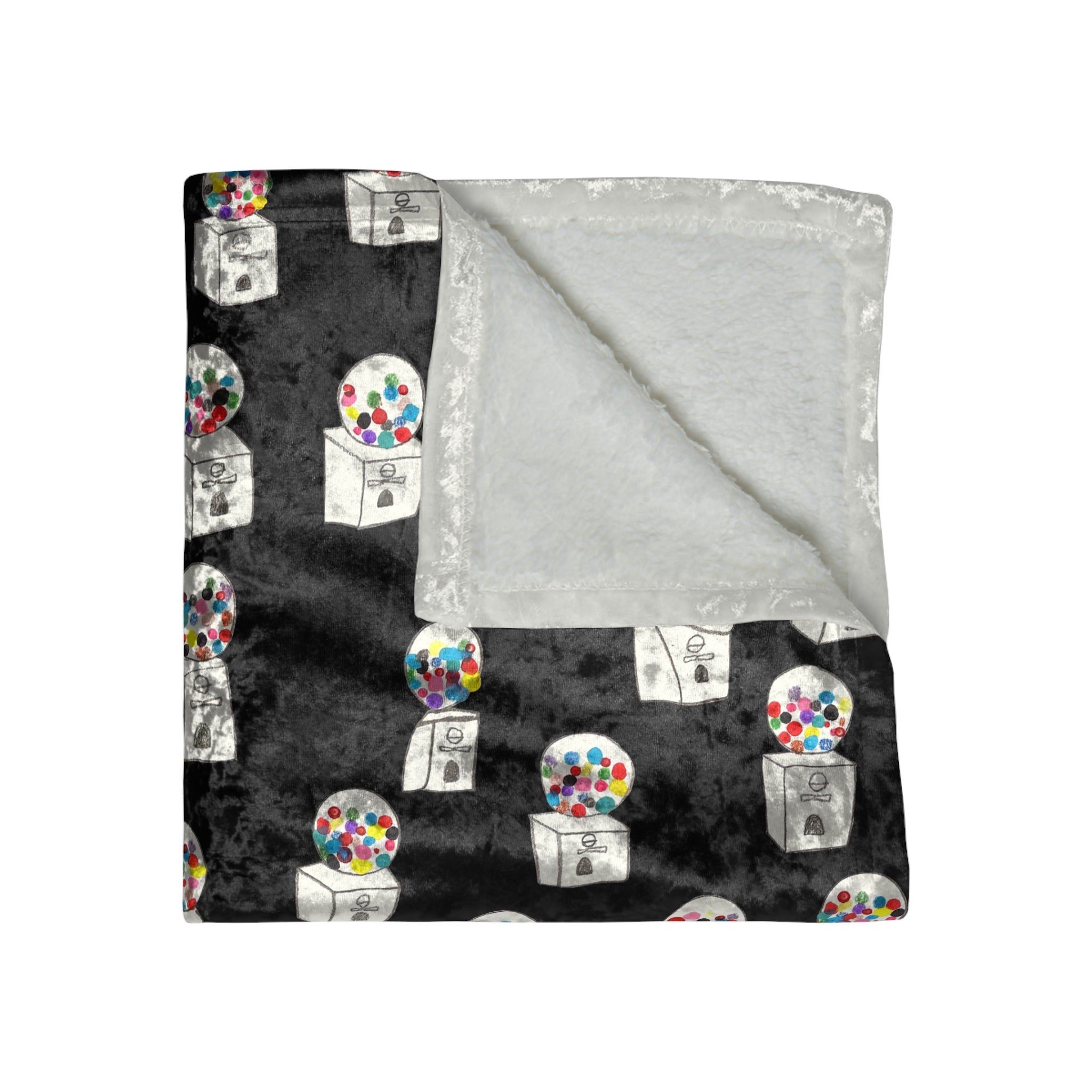 Gumball Machine Crushed Velvet Throw