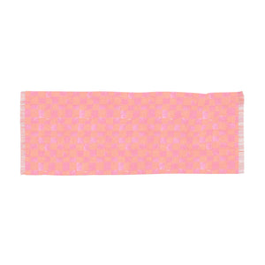 Grapefruit Checkerland Lightweight Scarf