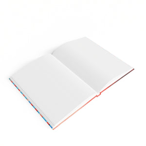 Neon Blue + Red Candy Stripe Journal