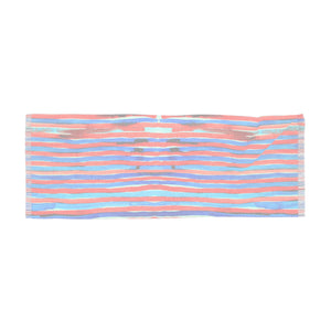 Red Blue Neon Watercolor Stripe Lightweight Scarf