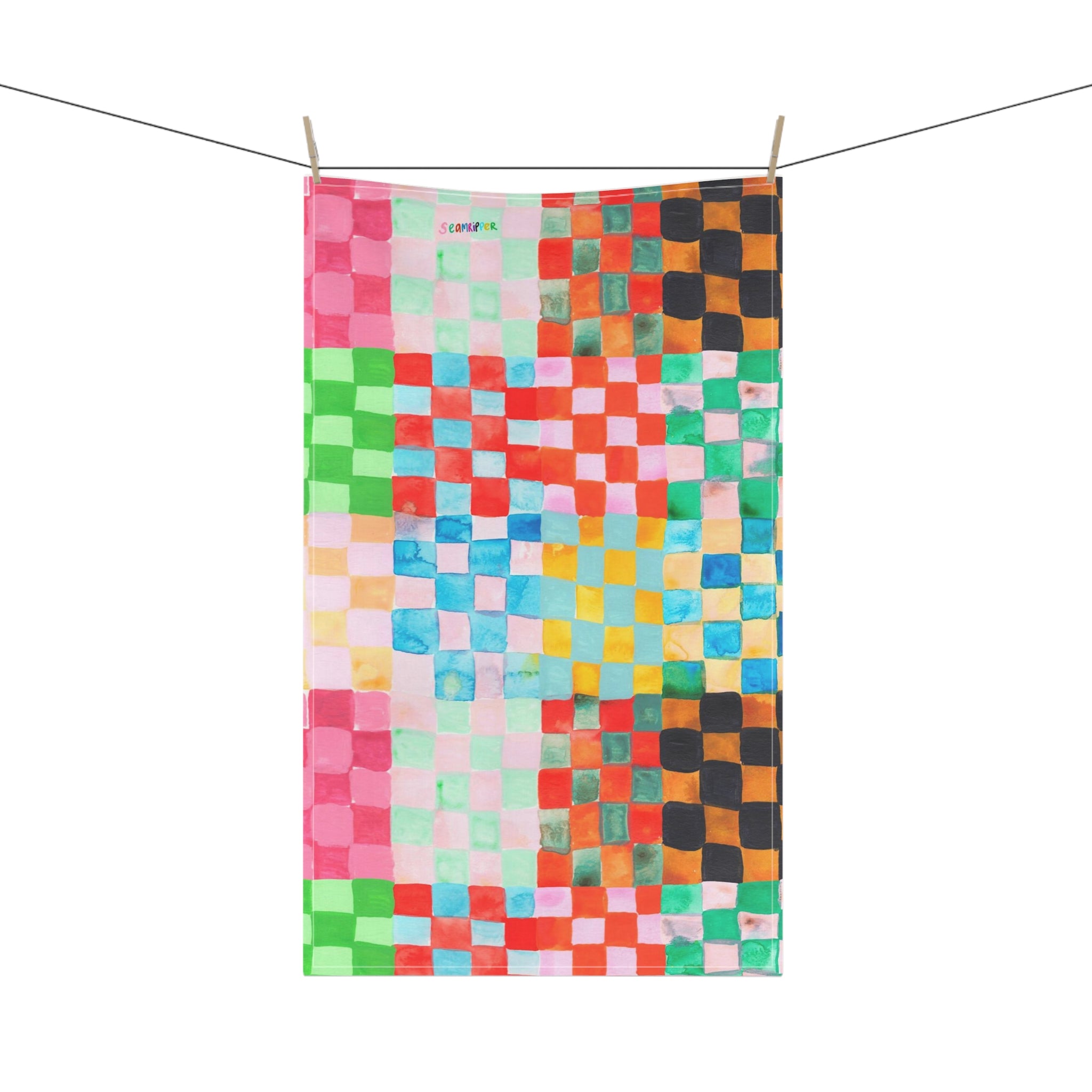 Pastel Checkerland Cotton Tea Towel