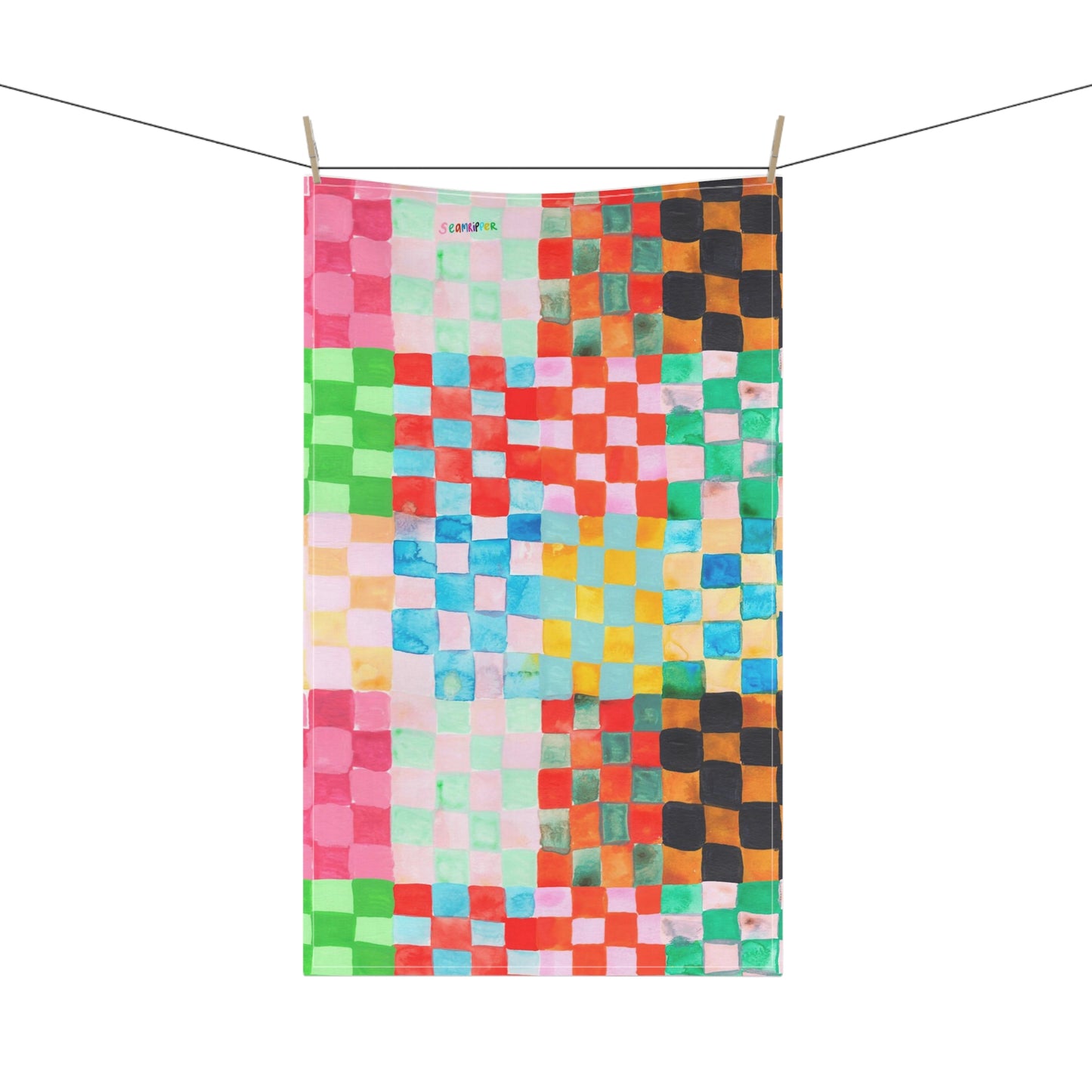 Pastel Checkerland Cotton Tea Towel