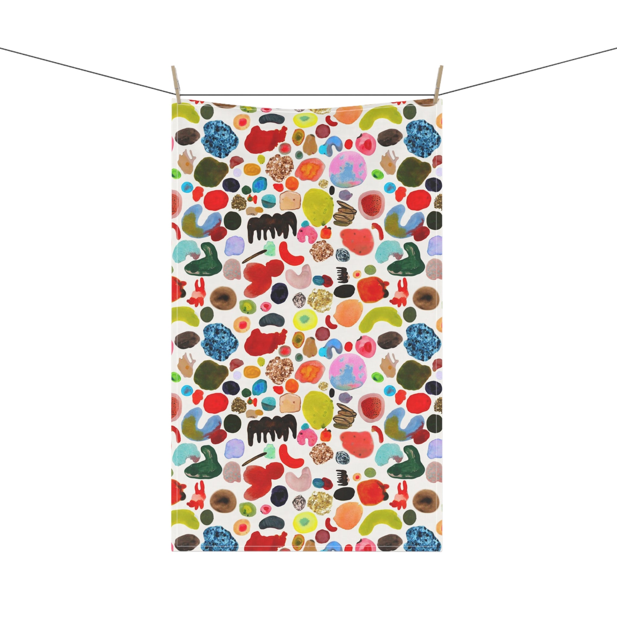 Blob Party Cotton Tea Towel