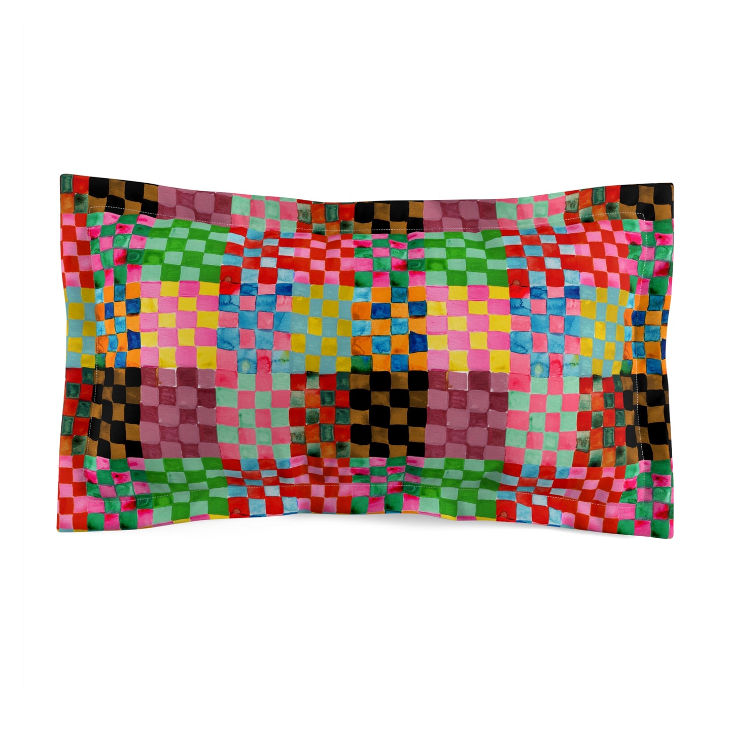 Checkerland Microfiber Pillow Sham