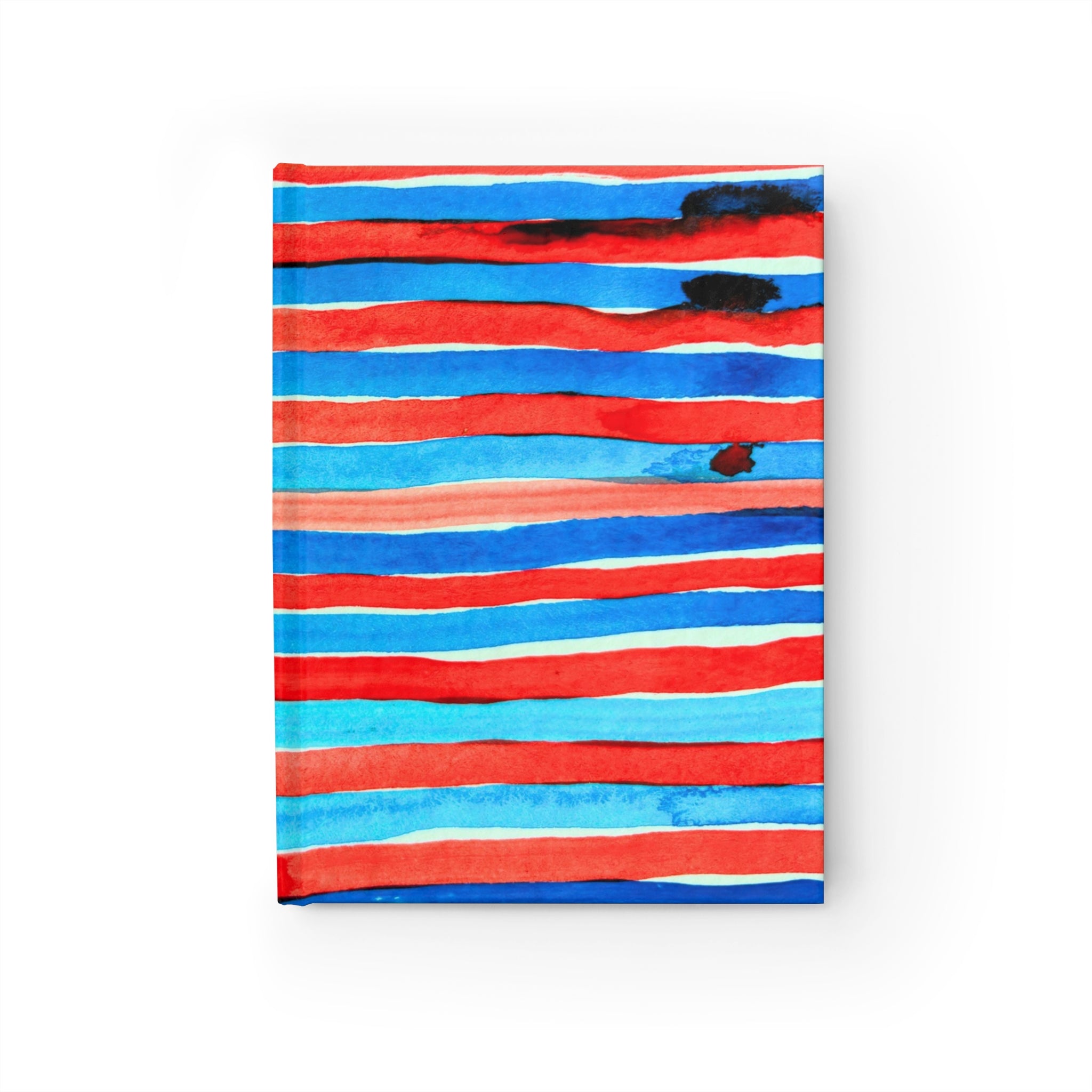 Neon Blue + Red Candy Stripe Journal