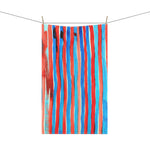 Blue + Red Stripe Cotton Tea Towel