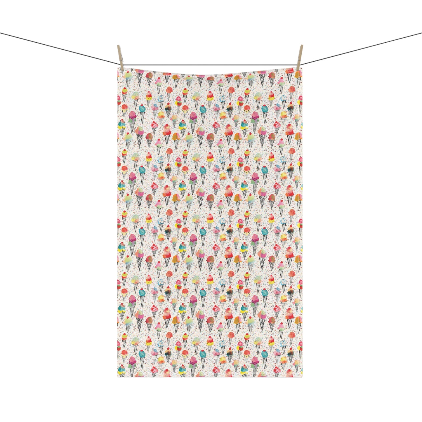 Ice Cream + Sprinkles Cotton Tea Towel