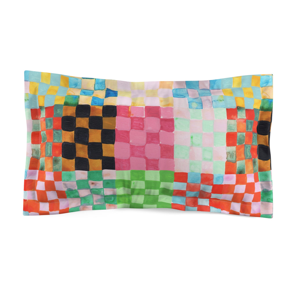 Pastel Checkerland Pillow Sham