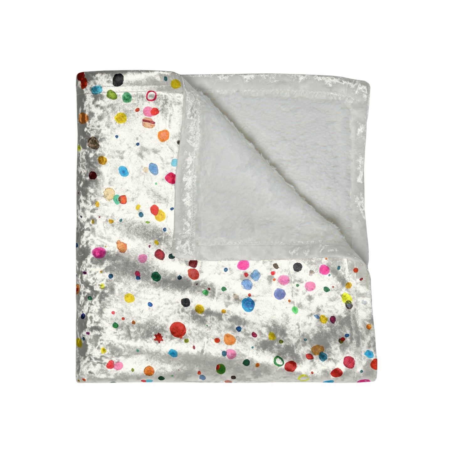 More Parties Crushed Velvet Throw