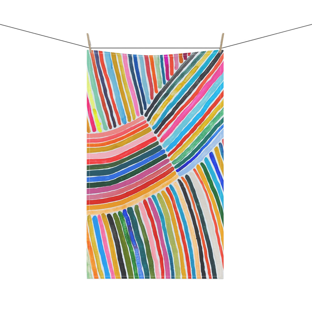 Rainbow Stripe 3 Cotton Tea Towel