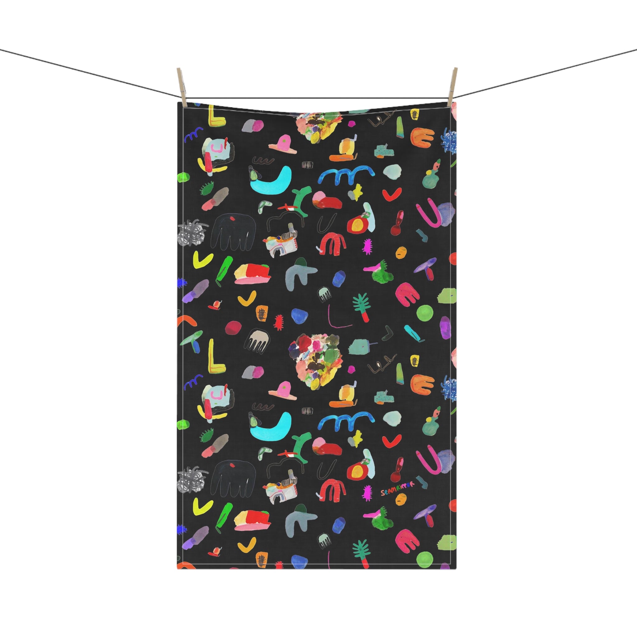 Blob Party Cotton Tea Towel