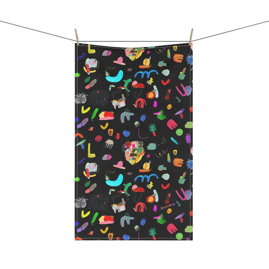 Blob Party Cotton Tea Towel