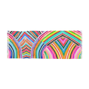 Rainbow 2 Watercolor Stripe Lightweight Scarf