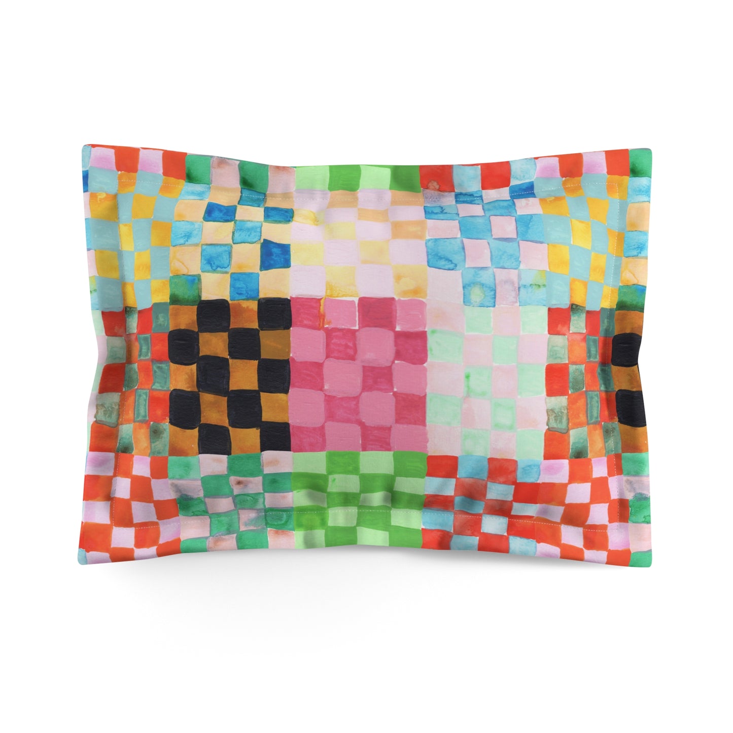 Pastel Checkerland Pillow Sham