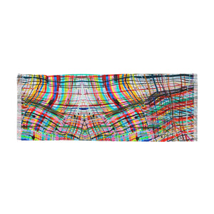 Watercolor Madras Plaid Stripe Scarf