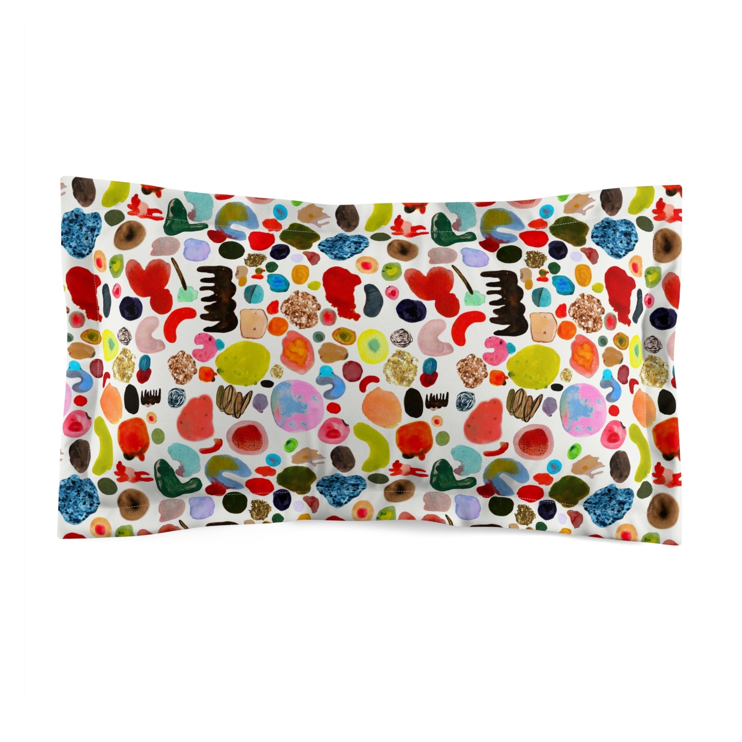 Blob Party Microfiber Pillow Sham