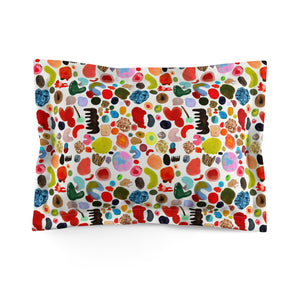 Blob Party Microfiber Pillow Sham