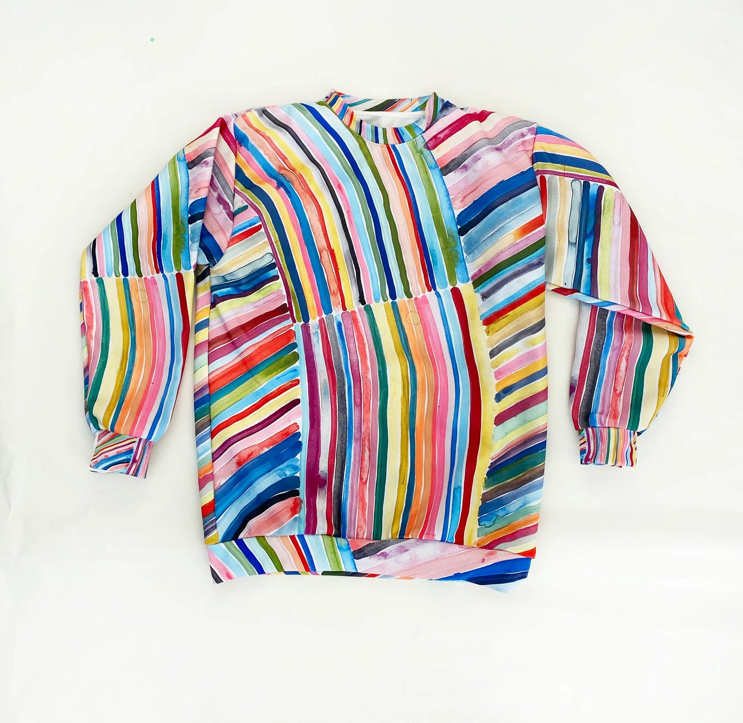 Sample Sale Rainbow Stripe Crewneck Sweatshirt