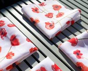 California Poppies Broadcloth Napkin Set