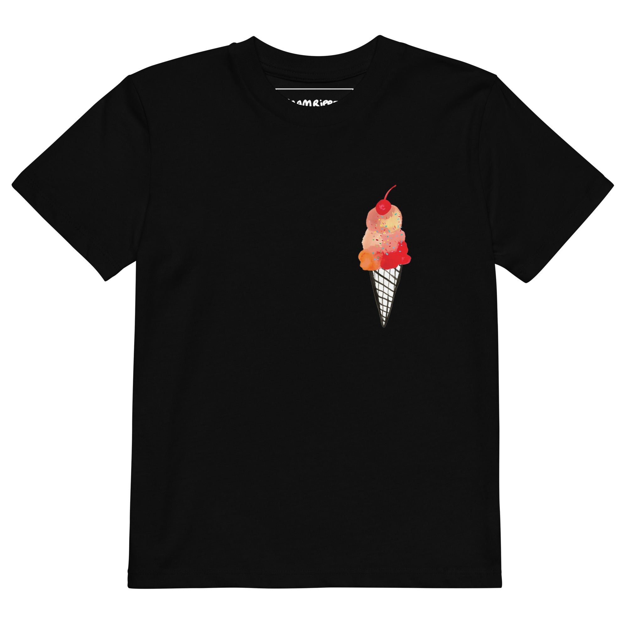 Kids 'Cherry On Top' Ice Cream Organic Cotton T-Shirt