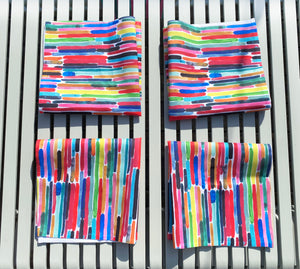 Rainbow Bricks Broadcloth Napkin Set