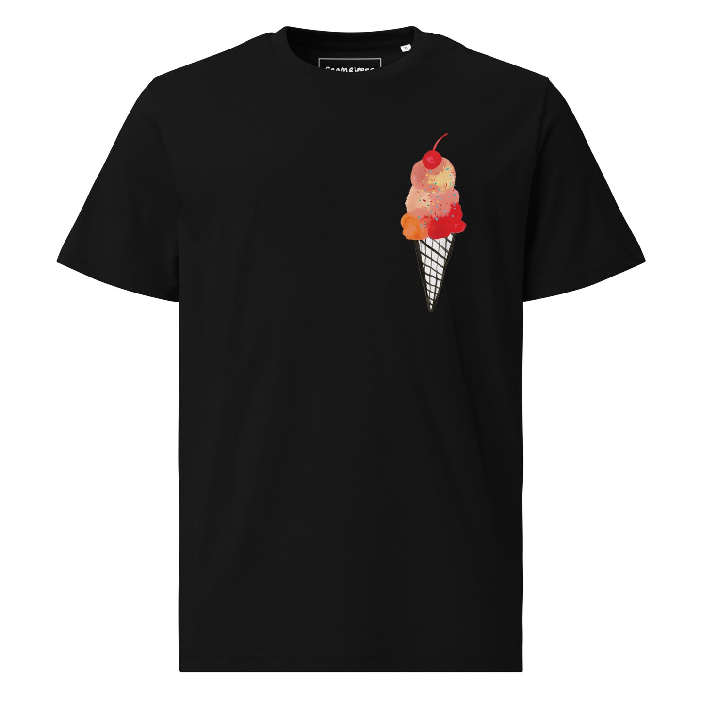 Adult 'Cherry on Top' Ice Cream Organic Cotton T-Shirt