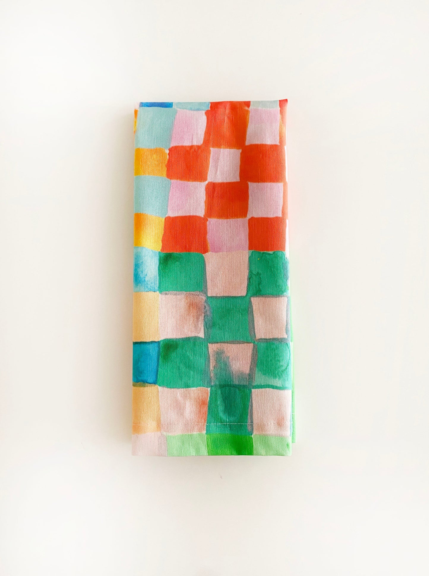 Pastel Checkerland Tea towel