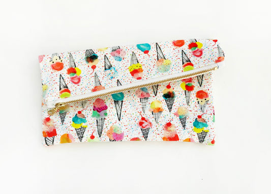 Medium Ice Cream + Sprinkles Clutch