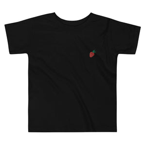 Strawberry Embroidered Toddler Short Sleeve Tee