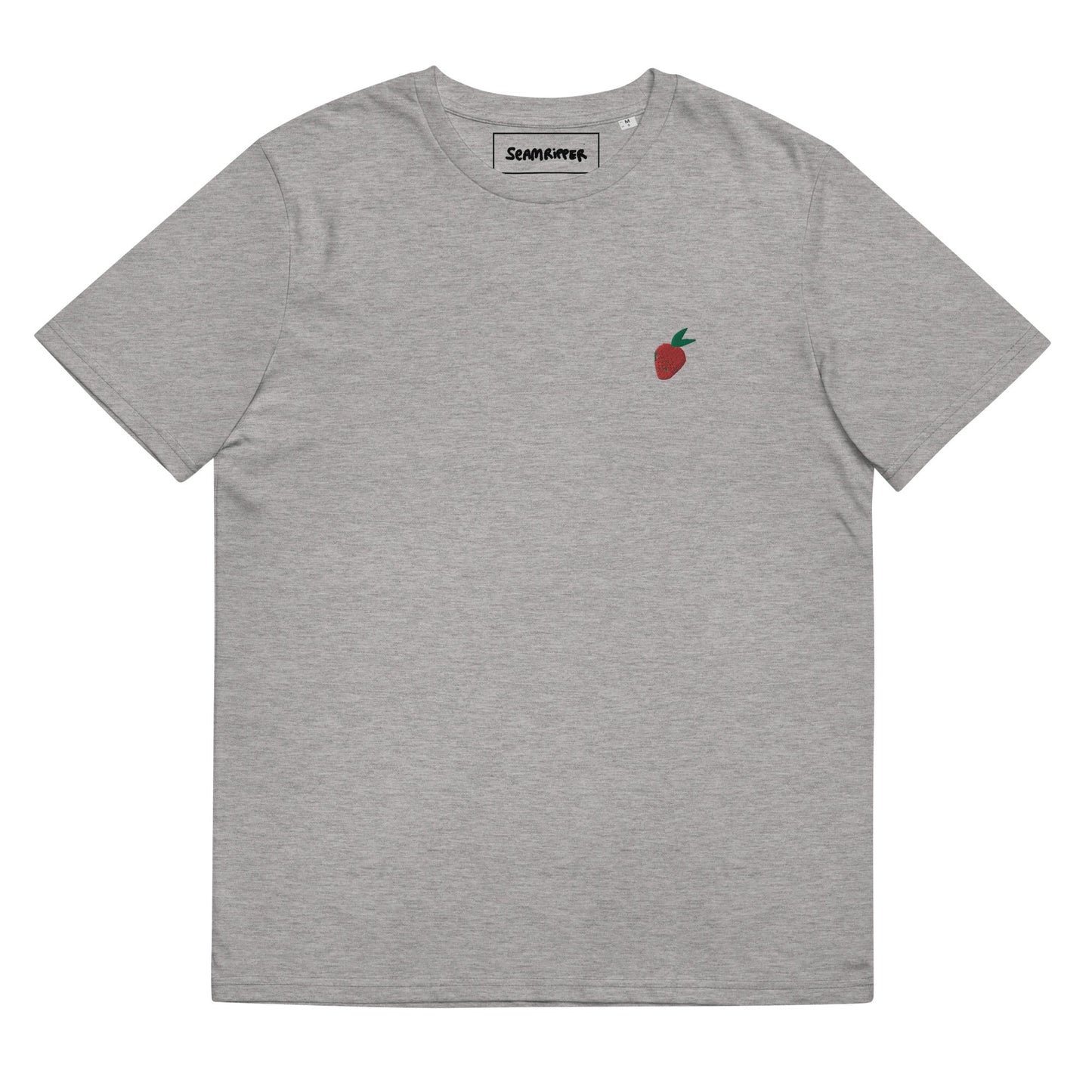 Strawberry Embroidered Unisex Organic Cotton T-shirt